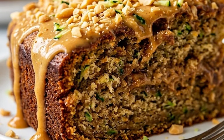 Moist Peanut Butter Zucchini Cake Recipe